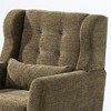 MYINDA Modern Accent Chair,Chenille Arm Chairs for Living Room,Comfy Soft Padded Lounge Chair in Small Space,Olive Green - 4 of 4
