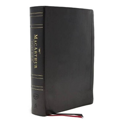 Nkjv, MacArthur Study Bible, 2nd Edition, Genuine Leather, Black, Thumb-Indexed, Comfort Print - by  Thomas Nelson (Leather Bound)