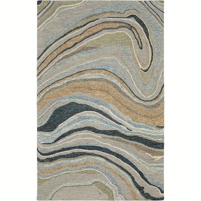 Oriental Weavers Kipton KIP07 Grey / Blue Indoor Area Rug - 5' x 8'