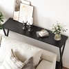 Long Narrow Console Table for Living Room, 2-Tier Farmhouse Sofa Table Behind Couch, Entryway Table with Storage Shelf - 4 of 4