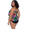 Trimshaper Women's Ronnie Two Tier Ruffle Plus Tankini Swimsuit Top - 2 of 3