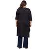 Plus Open Front Knee Length Duster Cardigan - 24seven Comfort Apparel™ - 3 of 3