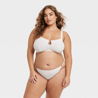 Plus Size Embossed Tummy Control Thong Underwear