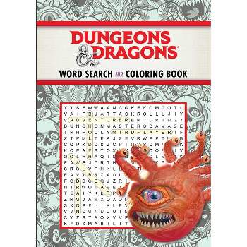 Dungeons & Dragons Word Search and Coloring - (Coloring Book & Word Search) by  Editors of Thunder Bay Press (Paperback)