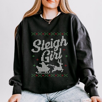 Simply Sage Market Ugly Sweater Sleigh Girl Lightweight Garment Dyed Sweatshirt