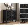 2-Door Sideboard Vintage Accent Cabinet Entryway Console Table Kitchen Storage Cabinet Buffet Cabinet with Adjustable Shelf - ModernLuxe - 3 of 4