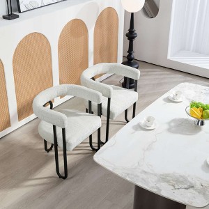 CAVINAS PU/Chenille Fabric Upholstered Accent Chair with Metal Legs and Cushion,Modern Upholstered Armchair for Living Room - 1 of 4