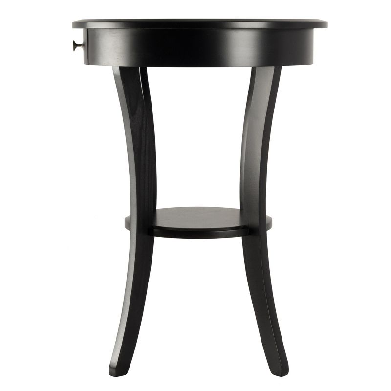 Sasha Round Accent Table - Black - Winsome, 4 of 7