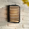 John Timberland Modern Industrial Outdoor Wall Light Fixture Black Grid 10" Frosted Glass for Post Exterior Barn Deck House Porch Yard Posts Patio - 2 of 4