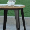 Emma and Oliver Indoor/Outdoor Dining Table, 23.75" Round All Weather Poly Resin Top with Steel Base - 4 of 4