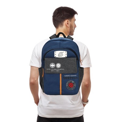 Naruto Shippuden Shinobi Symbols Blue 17.5” Adult Commuter Backpack — фото 7