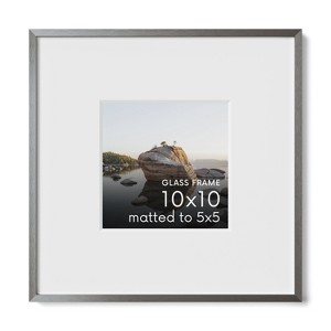 Haus and Hues Brushed Metal Frame with Real Glass, Gray/Bronze - 1 of 3
