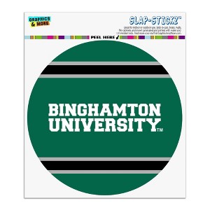 Binghamton University Stripes Automotive Car Window Locker Circle Bumper Sticker - 1 of 4