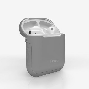 iHome AirPods Case Cover, Heavy-Duty Protection, Charging Flexibility, Versatile Fit for AirPods Generation 1 & 2, Grey - 1 of 4