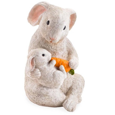 Wind Weather Rabbit With Baby And Carrot Indoor Outdoor Resin Statue Target