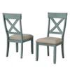 NicBex Vintage Upholstered  Dining Chairs Set of 2 with Cross Back & Comfy Cushions,Rustic Wood Accent Chairs for Dining Room,Living Room - 2 of 4