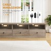 TV Stand for TVs Up to 75", 70in Entertainment Center with Storage Drawer and Open Shelves, Mid Century Modern Media Cabinet for Living Room - 4 of 4