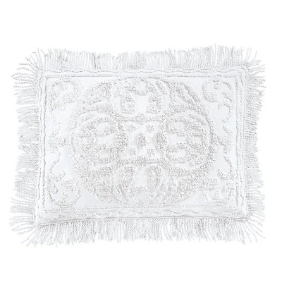 Collections Etc Luxurious Medallion Chenille Fringe Border Pillow Sham
