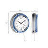 Hastings Home 14" Round Double Light Ring Analog Neon Wall Clock - 3 of 4