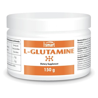 SuperSmart L-Glutamine Powder 3mg per Day - Pure & Undiluted - Post Workout Drink for Men & Women | Non-GMO & Gluten Free - 150 g