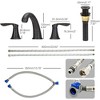 Whizmax 8 Inch Bathroom Faucets for Sink 3 Hole, Widespread Brushed Nickel Bathroom Faucet with Pop up Drain and cUPC Lead-Free Hose,2 Packs - 4 of 4