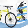 Infurnic Bicycles, Hybrid bike with Adjustable Seat, Road Bike For men women, Yellow, 69.29"*25.2"*37" - 4 of 4