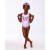 Deux par Deux Girl Printed One-Piece Swimsuit Pink Butterflies with Bubble Effects - 2 of 4