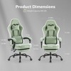 FONTOI Gaming Chair Computer Ergonomic Recliner with Adjustable Height Armrests Headrest for Home Office Study Room, Green, 25.2"*25.39"*48.43" - 4 of 4