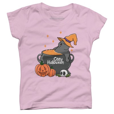 Girl's Design By Humans Cozy Halloween By kimprut T-Shirt