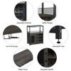 Wine Bar Cabinet with Wine Racks, Glass Holders & Mesh Door, 3-Tier Liquor Cabinet with Adjustable Shelves, Coffee Bar for Kitchen, Dining Room - 4 of 4