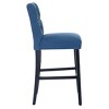 WestinTrends Hayes 29" Linen Fabric Tufted Bar Stool (Set of 3) - 3 of 4