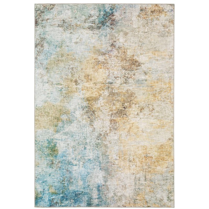5&#39;x7&#39; Marcel Muted Abstract Area Rug Yellow/Blue - Captiv8e Designs, 1 of 11