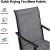 Outdoor Dining Chairs Set of 2, 360°Swivel Patio Dining Chair with Textilene Fabric, Outdoor Metal Armchair All Weather Resistant - 2 of 4