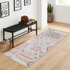 Vintage Area Rug Bohemian Washable Rug Soft Low Pile Rugs for Living Room Bedroom Dining Room - 3 of 4