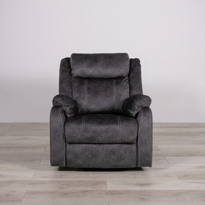 TiramisuBest Black Fax Leather Push Back Chair with Black for Recliners & Massage Chairs - 1 of 4