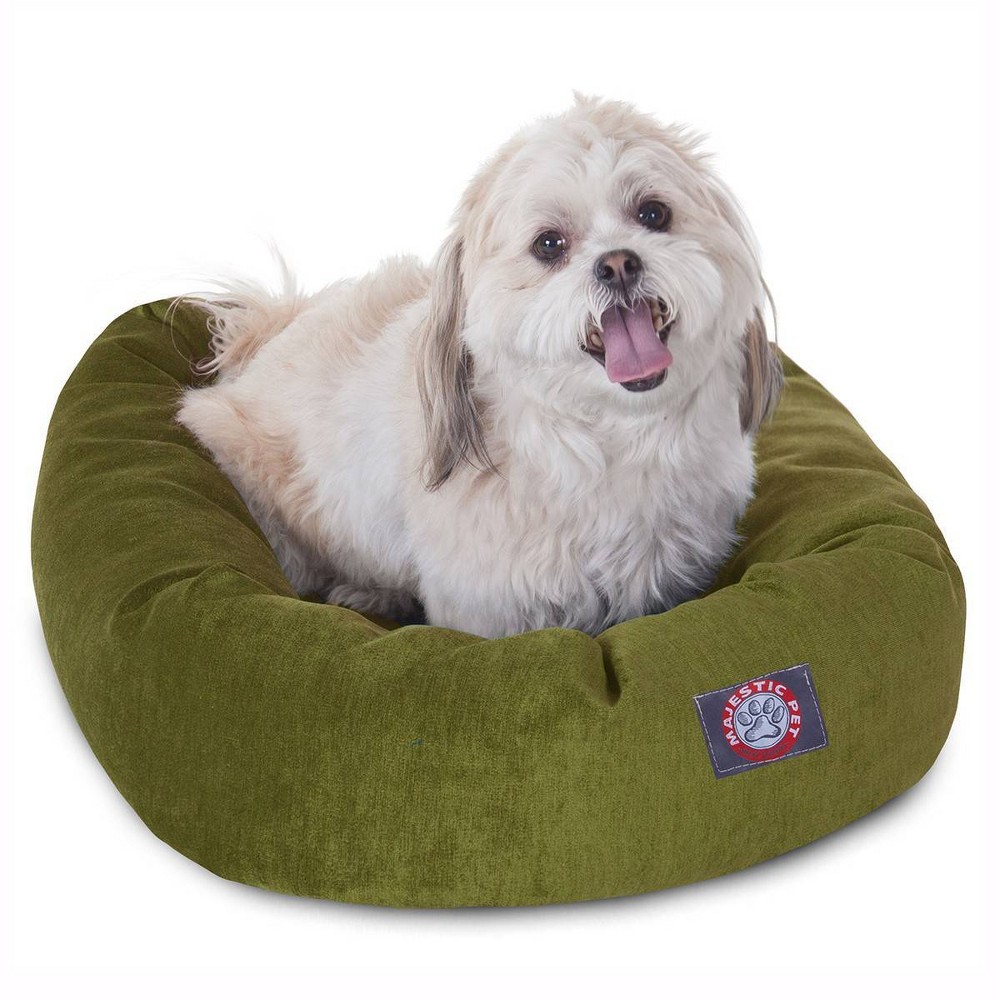 Photos - Bed & Furniture Majestic Pet Villa Collection Micro-Velvet Bagel Dog Bed - Fern - 24" 