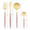 REGALWOVEN Stainless Steel Mirror Polished Flatware Sets Cutlery Set 4 Piece - 2 of 4