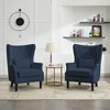 HYLOERY Corduroy Modern 31.29'' Wingback Chair Upholstered Armchair with Tufted Design and Lumbar pillow for Bedroom Living Room,Club - 4 of 4
