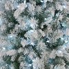 National Tree Company Pre-lit Feel Real Slim Snowy Comet Artificial Christmas Tree with White LED Lights - 2 of 3