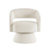 Corduroy Upholstered Swivel Accent Chair with Plush Seating, Attached Cushions, Foam Padding, Solid Wood Frame and 360-Degree Swivel - 2 of 4