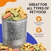 Amici Pet Retro Treats Canister - 72 Oz Galvanized Metal Food Storage with Embossed Design, Airtight Silicone Gasket Lid - 5.5" H x 8" W - 3 of 4