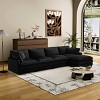 TiramisuBest Modular Sectional Sofa,Deep Seat Couch for Living Room , 4 Pillow, Modern L-Shaped Sofa for Living Room Bedroom Apartment,BLACK - 3 of 4