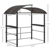 8' x 5' Outdoor Grill Gazebo Canopy Shelter with Vented PC Roof, Side Shleves - 3 of 4
