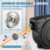 VEVOR Retractable Extension Reel, Heavy Duty 12AWG/3C SJTOW Power Cord 45 FT 12AWG, Black - 4 of 4