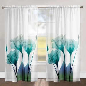 Laural Home Ombre Bloom 84" Sheer Window Panel, 1pc - 1 of 1