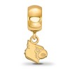 Black Bow Jewelry 14k Yellow Gold Plated Sterling Silver Louisville Cardinals NCAA Bead Charm - 2 of 4
