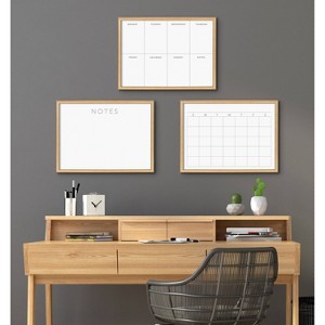 18" x 24" Blake Month Framed Printed Glass by the Creative Bunch Studio Natural - Kate & Laurel All Things Decor: Modern Style - 1 of 4