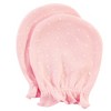 Hudson Baby Infant Girls Cotton Scratch Mittens, Pink Safari, 0-6 Months - 4 of 4