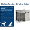 37.8" Wood Dog Crate Furniture, Chew-Resistant Indoor Dog Kennel with Sliding Barn Door, Decorative Dog House Side Table for Small/Medium Dogs - 2 of 4