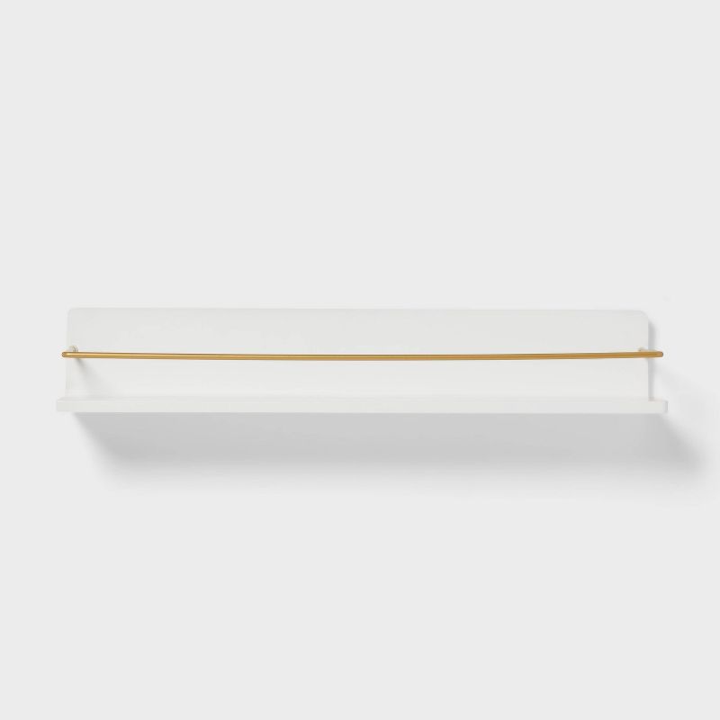 Kids&#39; Wall Shelf White with Gold - Pillowfort&#8482;, 4 of 10